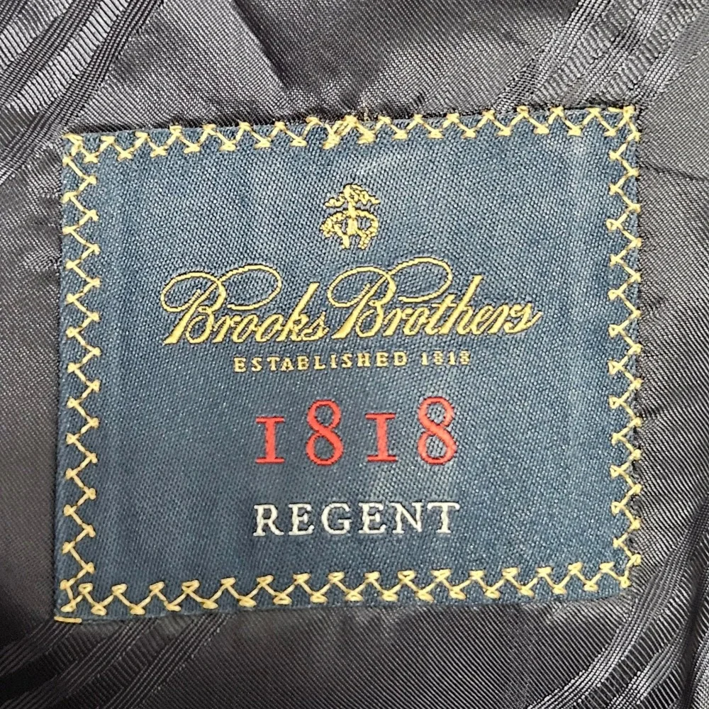 Brooks Brothers Blazer 42S Navy Blue 1818 Regent Wool Vitale Barberis Canonico
